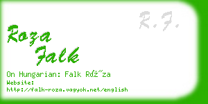 roza falk business card